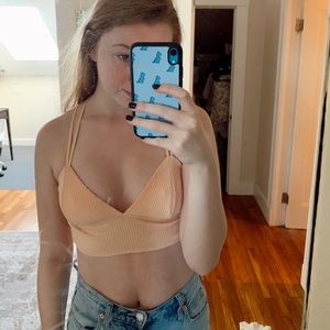 Me to We peach bralette.